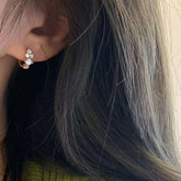Prism-Spark Mini Huggies – Solid 14 K / 18 K Gold Mixed-Cut Lab-Grown Diamond Hoop Earrings
